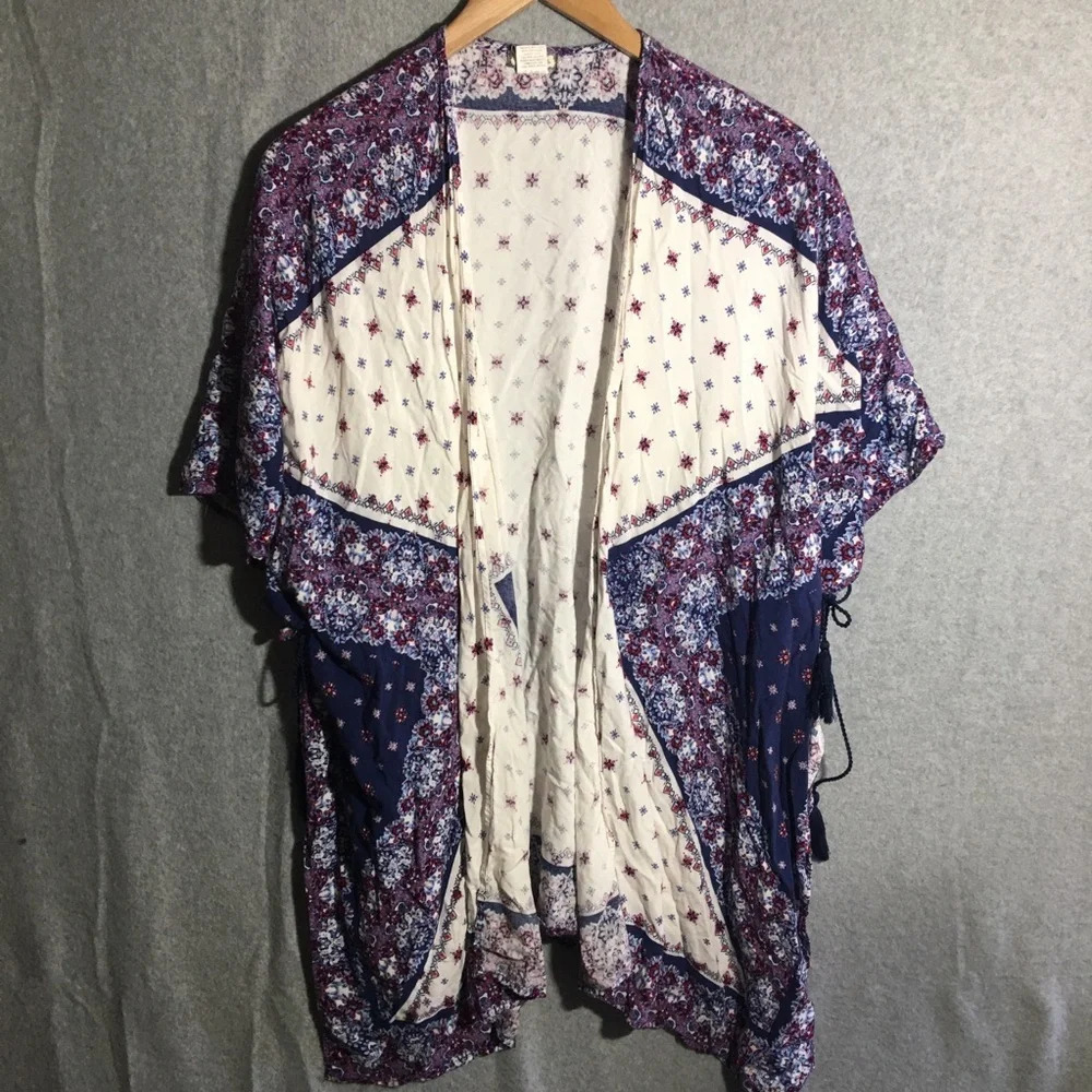 Womens Eyeshadow Kimono Colorful Festival Fairy Whimsigoth Boho Beachy casual